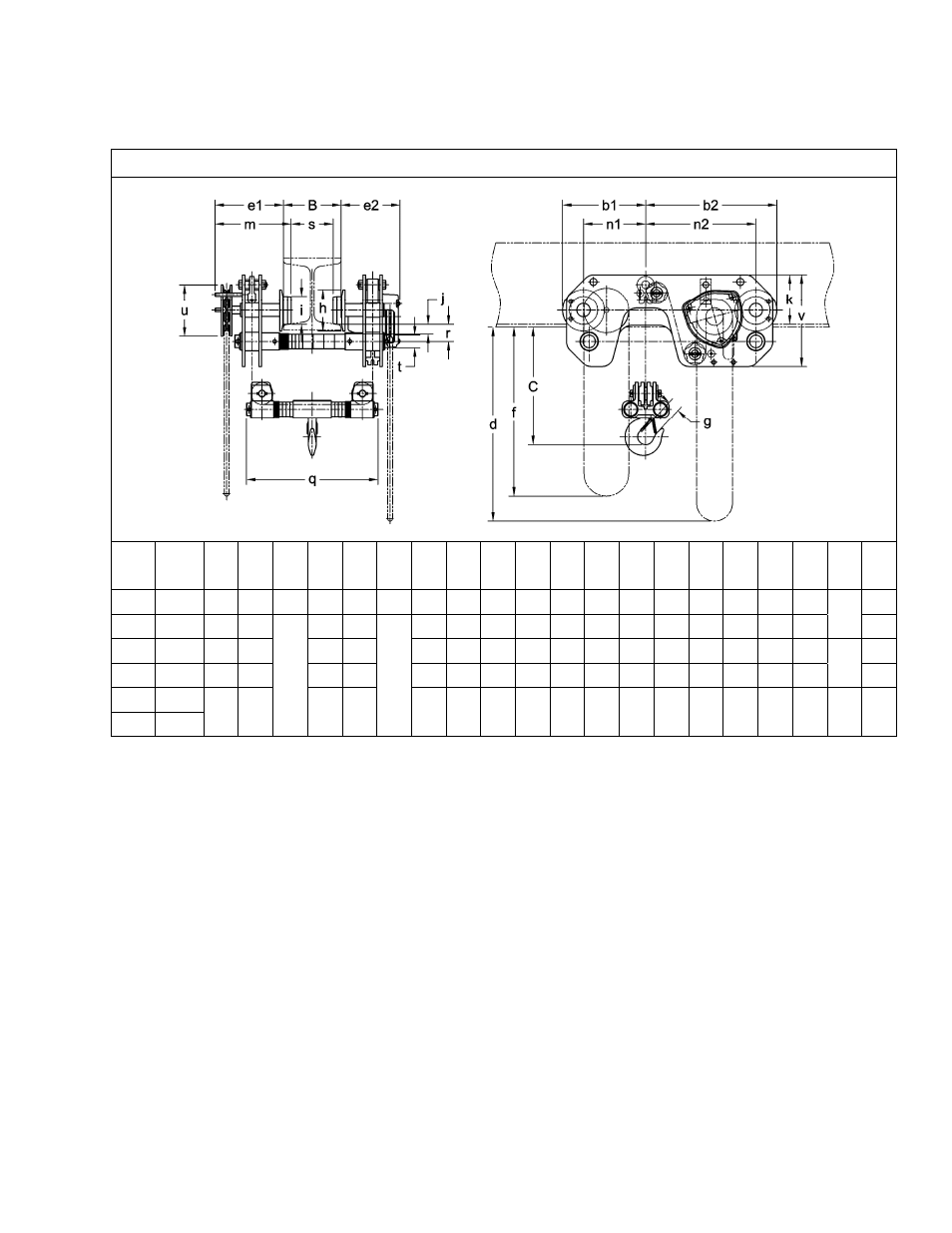 2 dimensions | Harrington Hoists and Cranes SHB Trolley User Manual | Page 9 / 44
