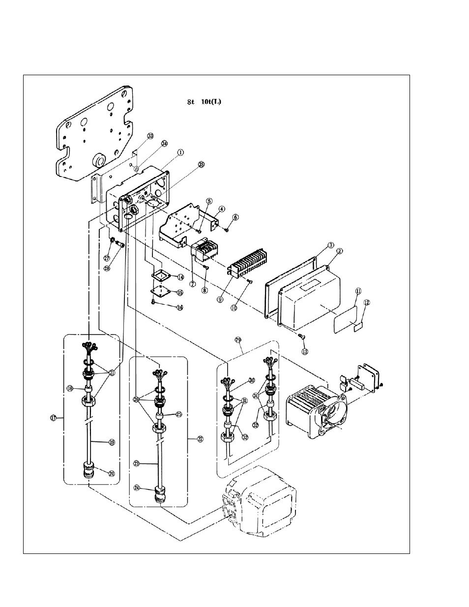 8 electric parts – 8 to 20 ton | Harrington Hoists and Cranes MR Trolley - (MR1) User Manual | Page 54 / 66