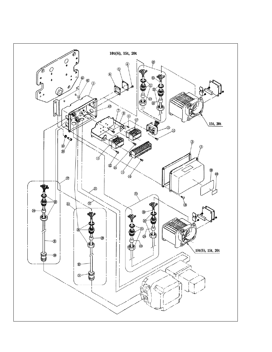 9 electric parts single speed – 8 to 20 ton | Harrington Hoists and Cranes MR Trolley - (MR1) User Manual | Page 56 / 66
