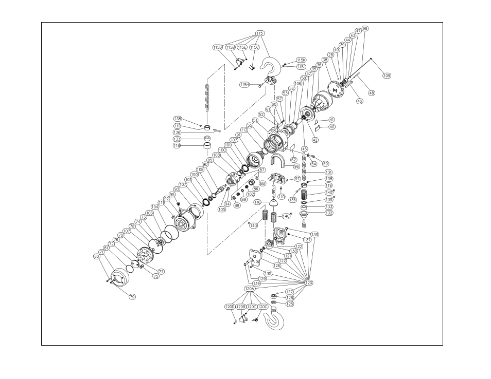 2 tcr1000-2 main body | Harrington Hoists and Cranes TCR Hoist - (1/4-6 Ton) User Manual | Page 50 / 72
