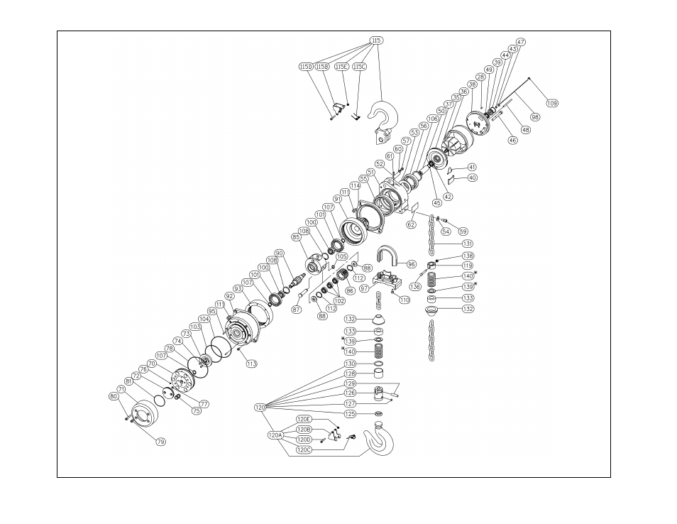3 tcr1000 main body | Harrington Hoists and Cranes TCR Hoist - (1/4-6 Ton) User Manual | Page 52 / 72