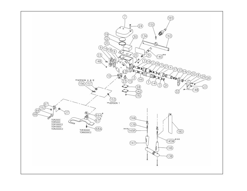 2 cord control valve body | Harrington Hoists and Cranes TCR Hoist - (1/4-6 Ton) User Manual | Page 60 / 72
