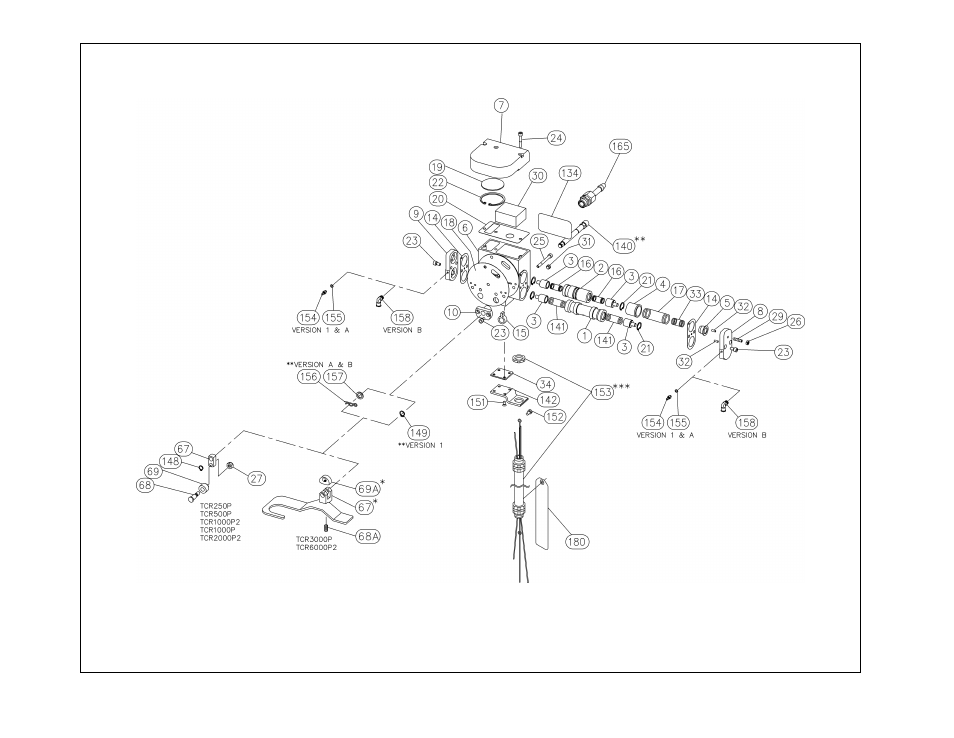 3 pendant control valve body | Harrington Hoists and Cranes TCR Hoist - (1/4-6 Ton) User Manual | Page 64 / 72