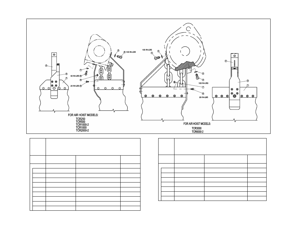 Part name | Harrington Hoists and Cranes TCR Hoist - (1/4-6 Ton) User Manual | Page 69 / 72