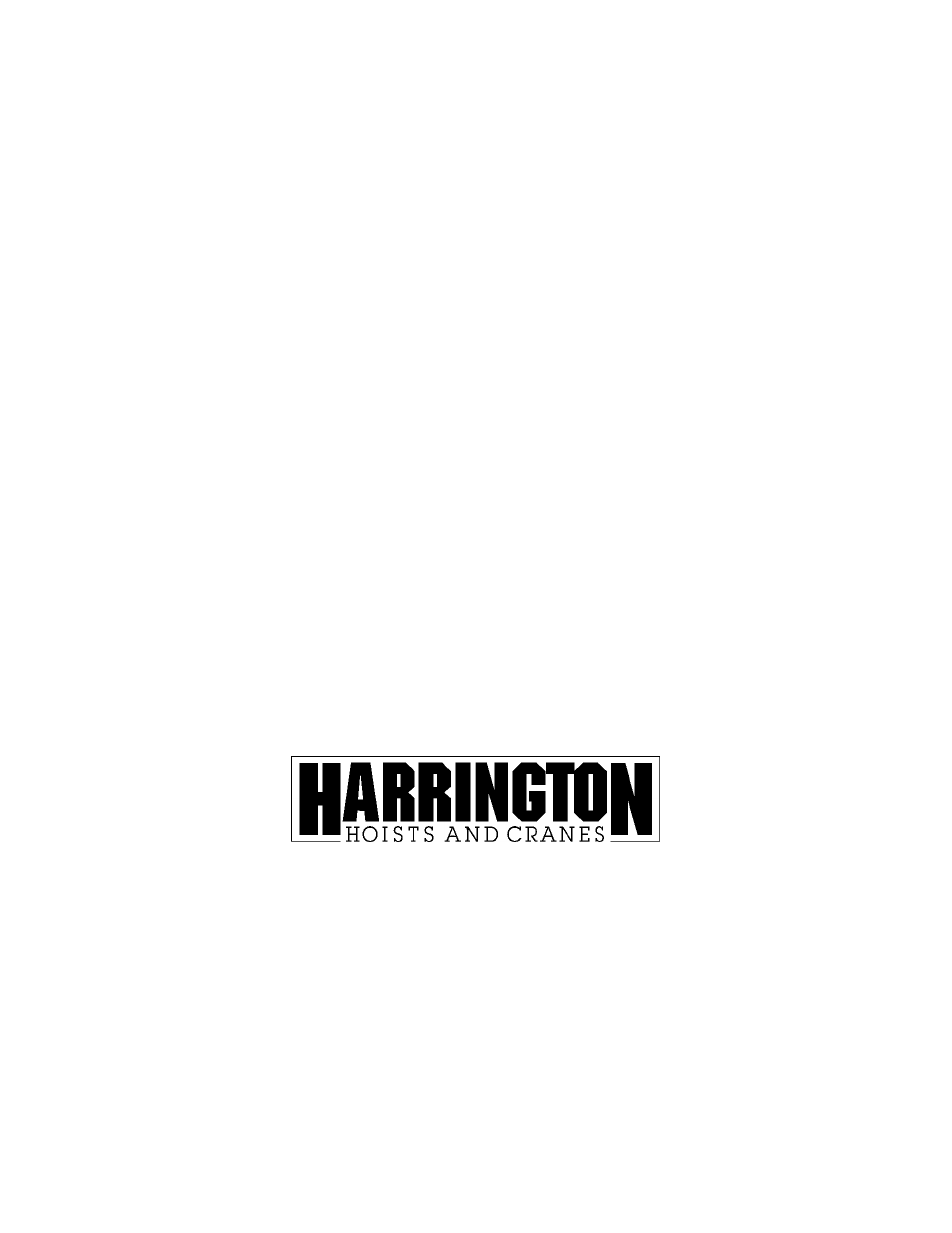 Harrington Hoists and Cranes TCS Hoist User Manual | Page 52 / 52