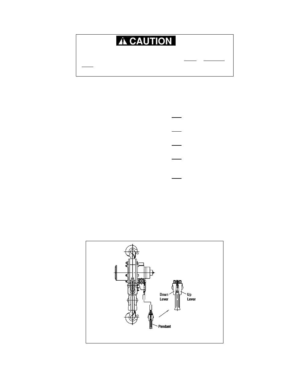 Caution | Harrington Hoists and Cranes TCR Large Cap - (10-25 Ton) User Manual | Page 21 / 54