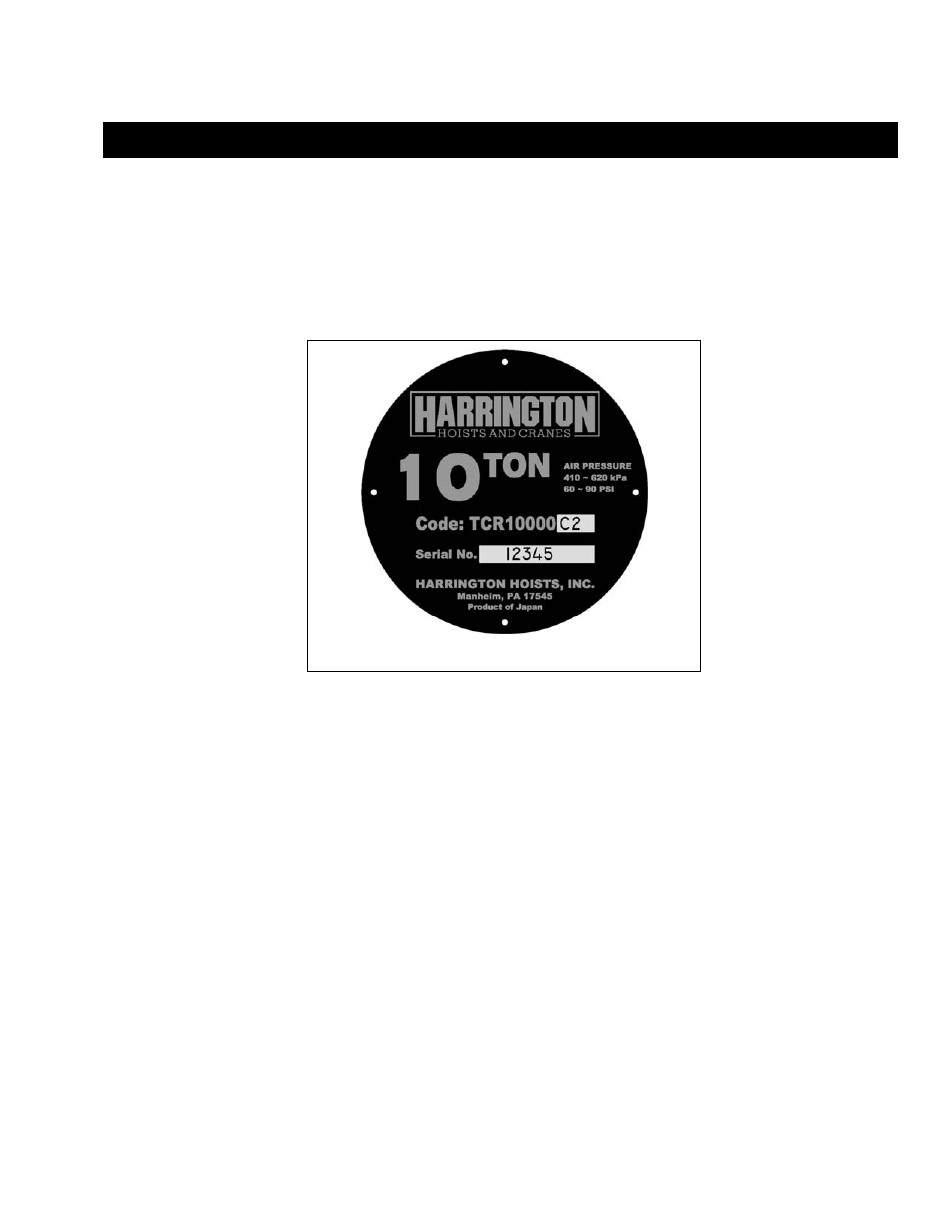 Harrington Hoists and Cranes TCR Large Cap - (10-25 Ton) User Manual | Page 41 / 54