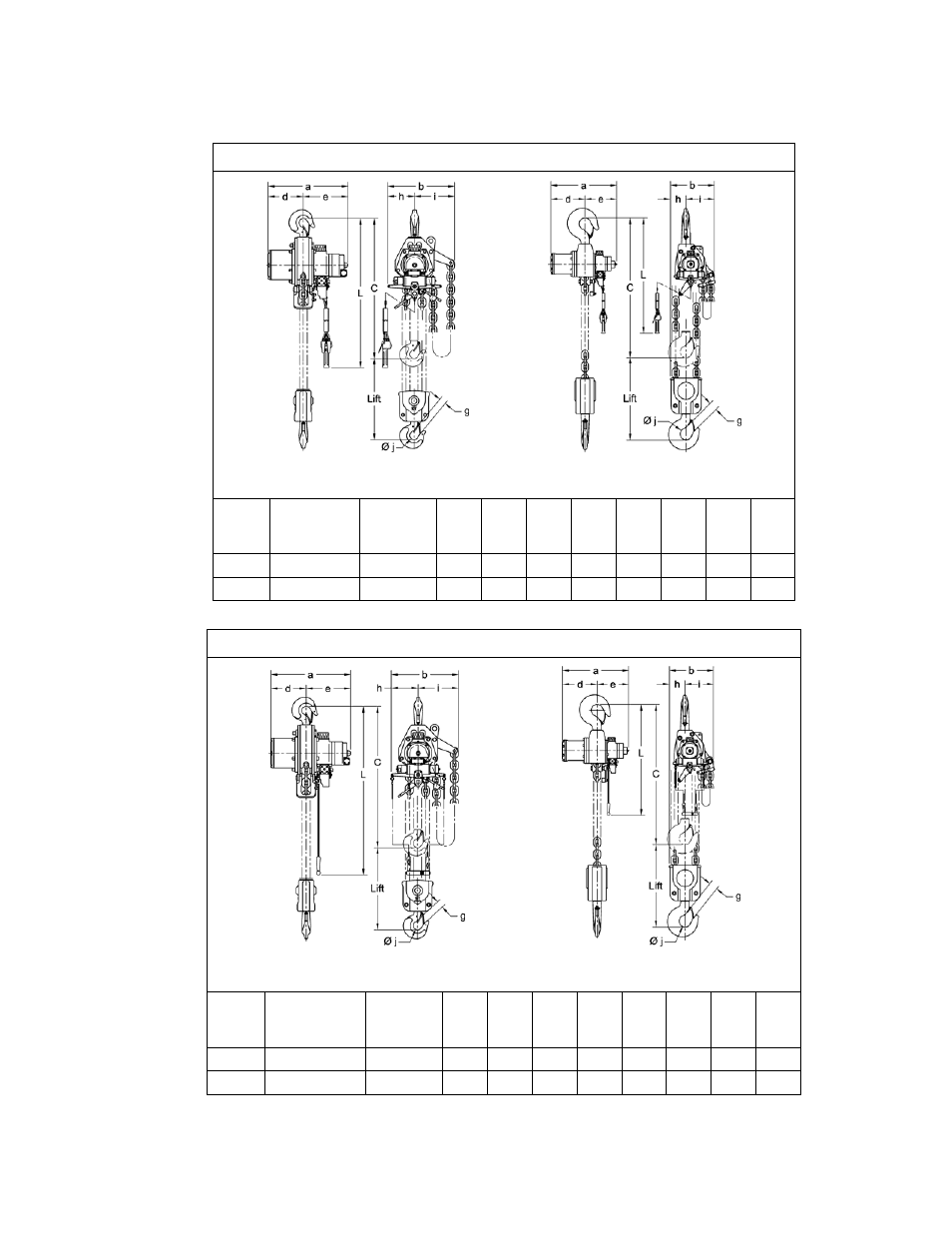 2 dimensions | Harrington Hoists and Cranes TCR Large Cap - (10-25 Ton) User Manual | Page 9 / 54