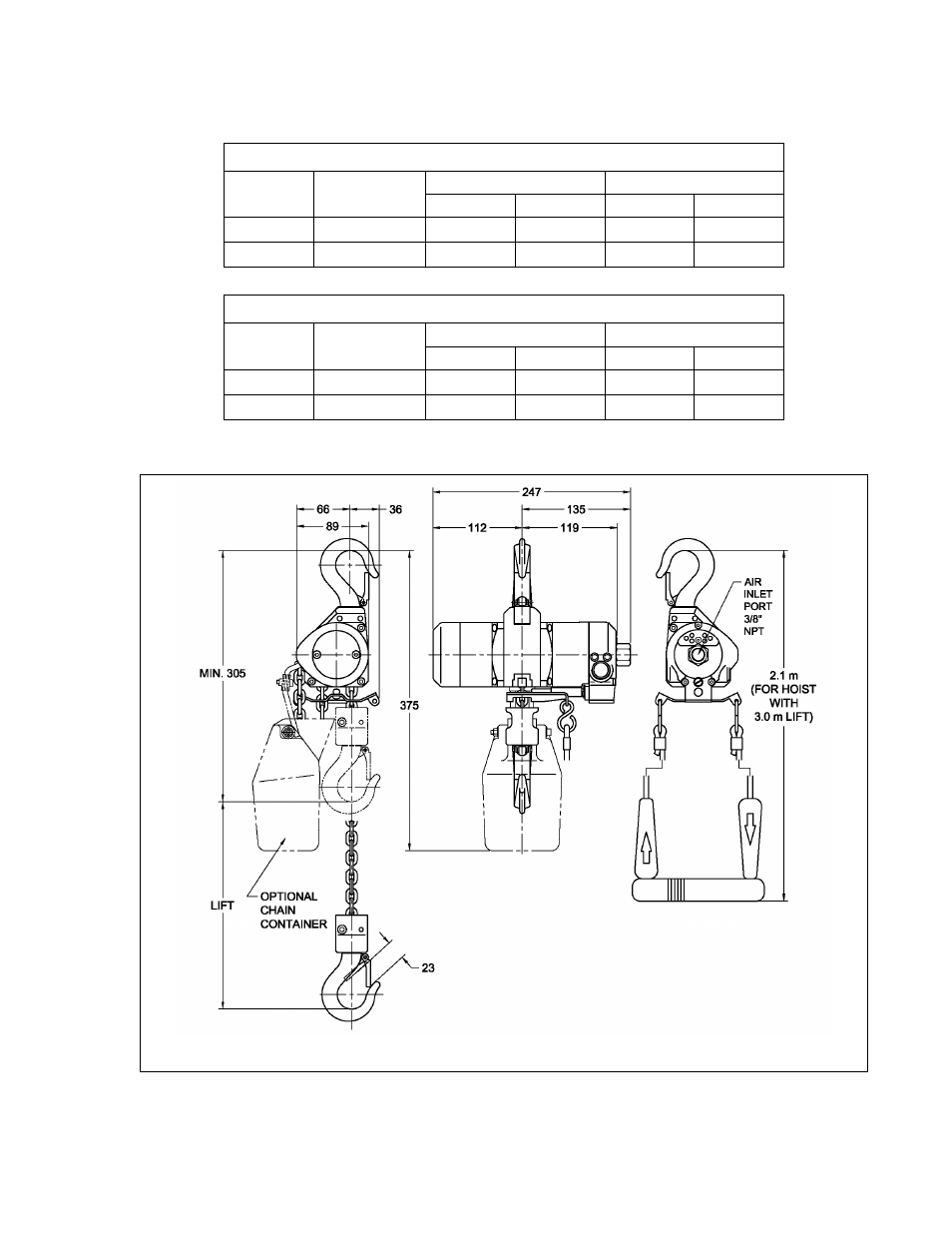 Harrington Hoists and Cranes AHM Hoist User Manual | Page 9 / 56