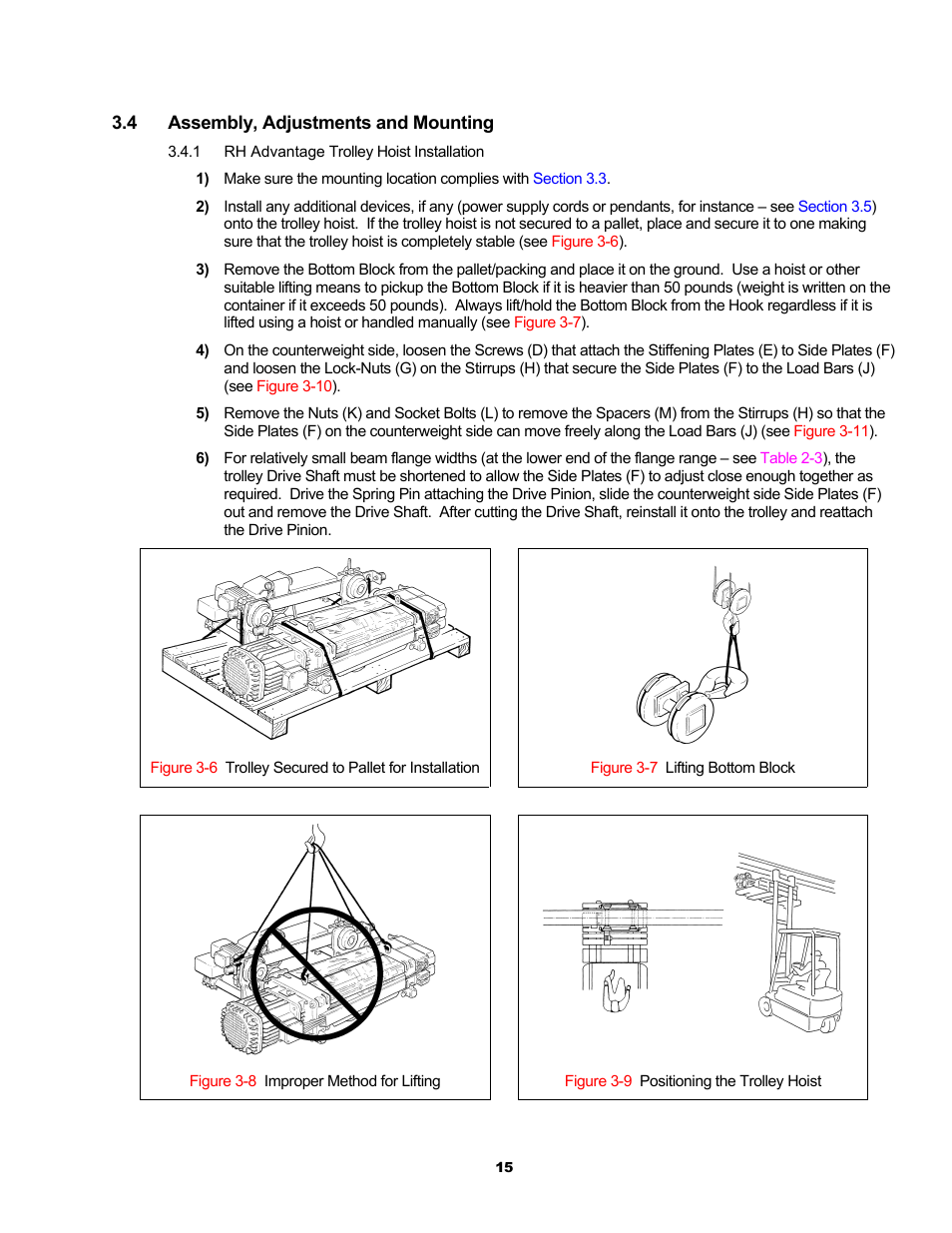 Harrington Hoists and Cranes RH - Advantage Wire Rope Hoist User Manual | Page 15 / 64