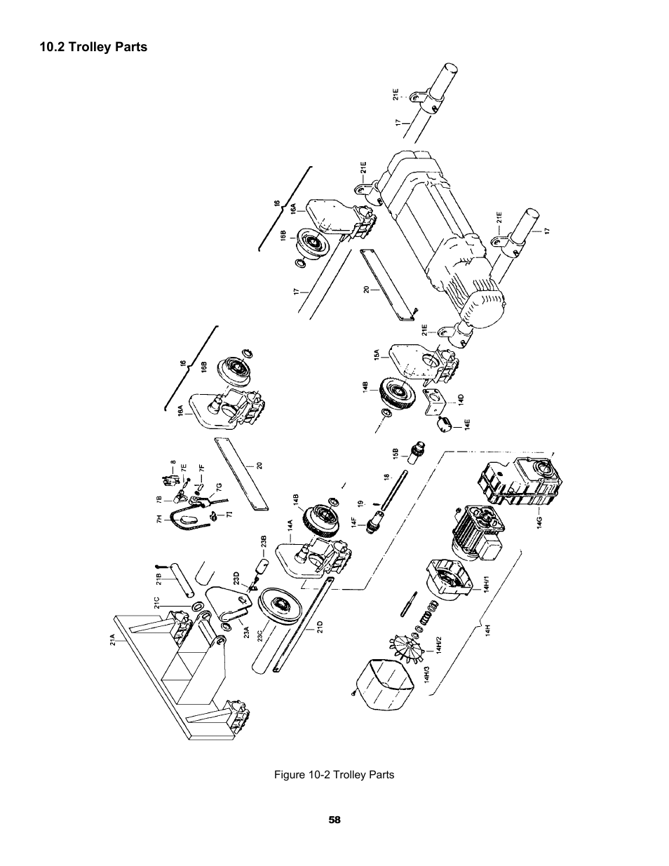 Harrington Hoists and Cranes RH - Advantage Wire Rope Hoist User Manual | Page 58 / 64