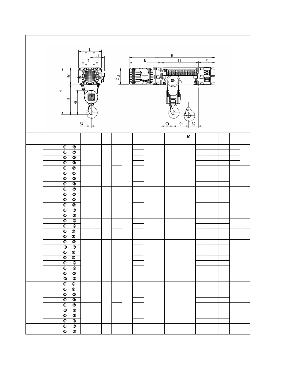 Capacity | Harrington Hoists and Cranes RH Wire Rope Hoist User Manual | Page 10 / 68