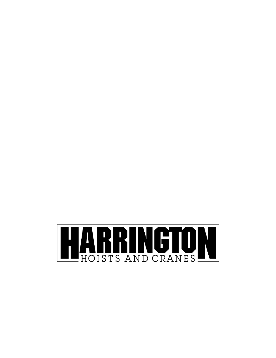 Harrington Hoists and Cranes RH Wire Rope Hoist User Manual | Page 68 / 68