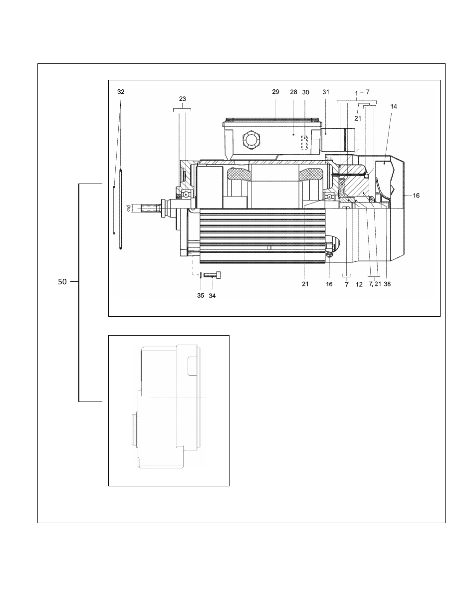 8 trolley motor & gear box assembly parts | Harrington Hoists and Cranes RHN - Rhino Wire Rope Hoist User Manual | Page 107 / 112