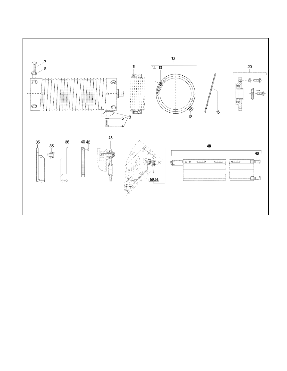 3 rope drum parts | Harrington Hoists and Cranes RHN - Rhino Wire Rope Hoist User Manual | Page 77 / 112