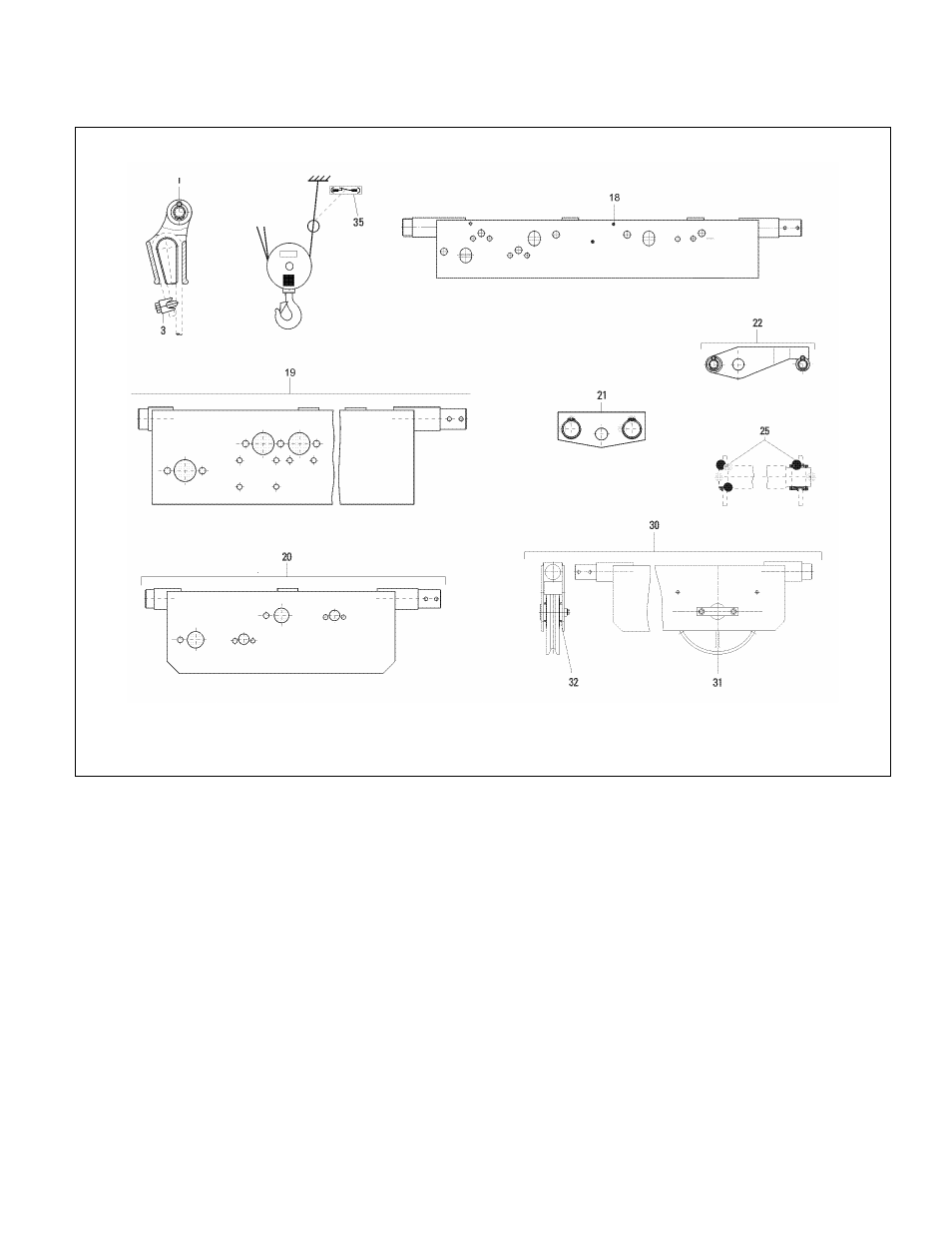 4 rope suspension parts | Harrington Hoists and Cranes RHN - Rhino Wire Rope Hoist User Manual | Page 81 / 112