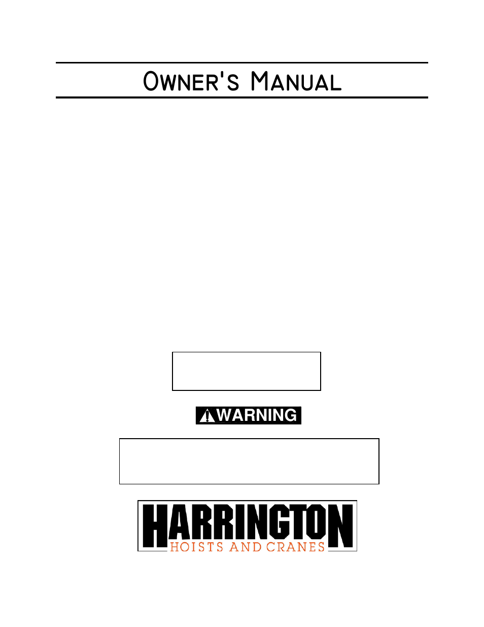 Harrington Hoists and Cranes Series 3 End Truck User Manual | 80 pages