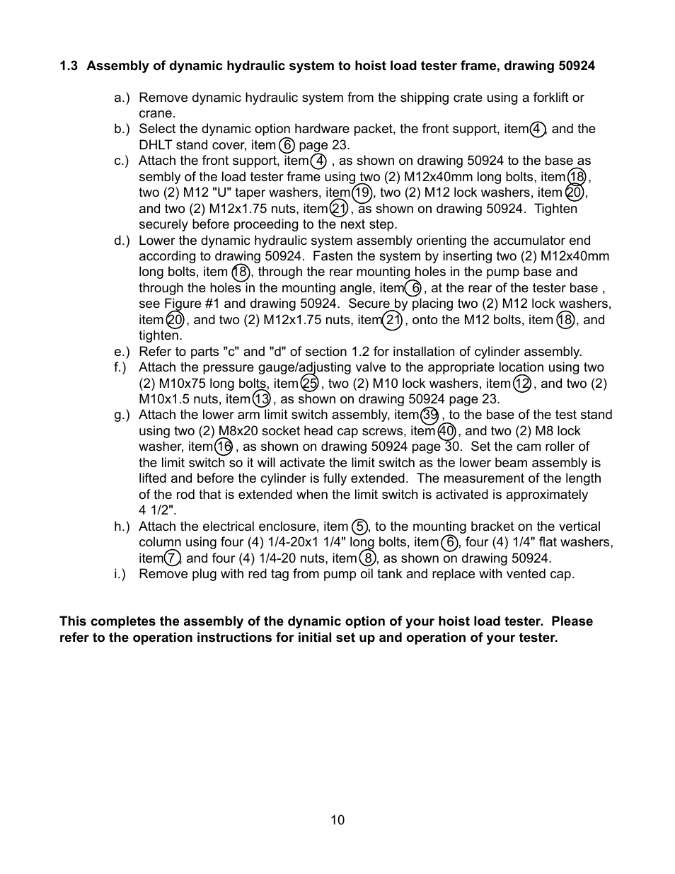 Harrington Hoists and Cranes Static/Dynamic Hoist Load Tester User Manual | Page 10 / 34