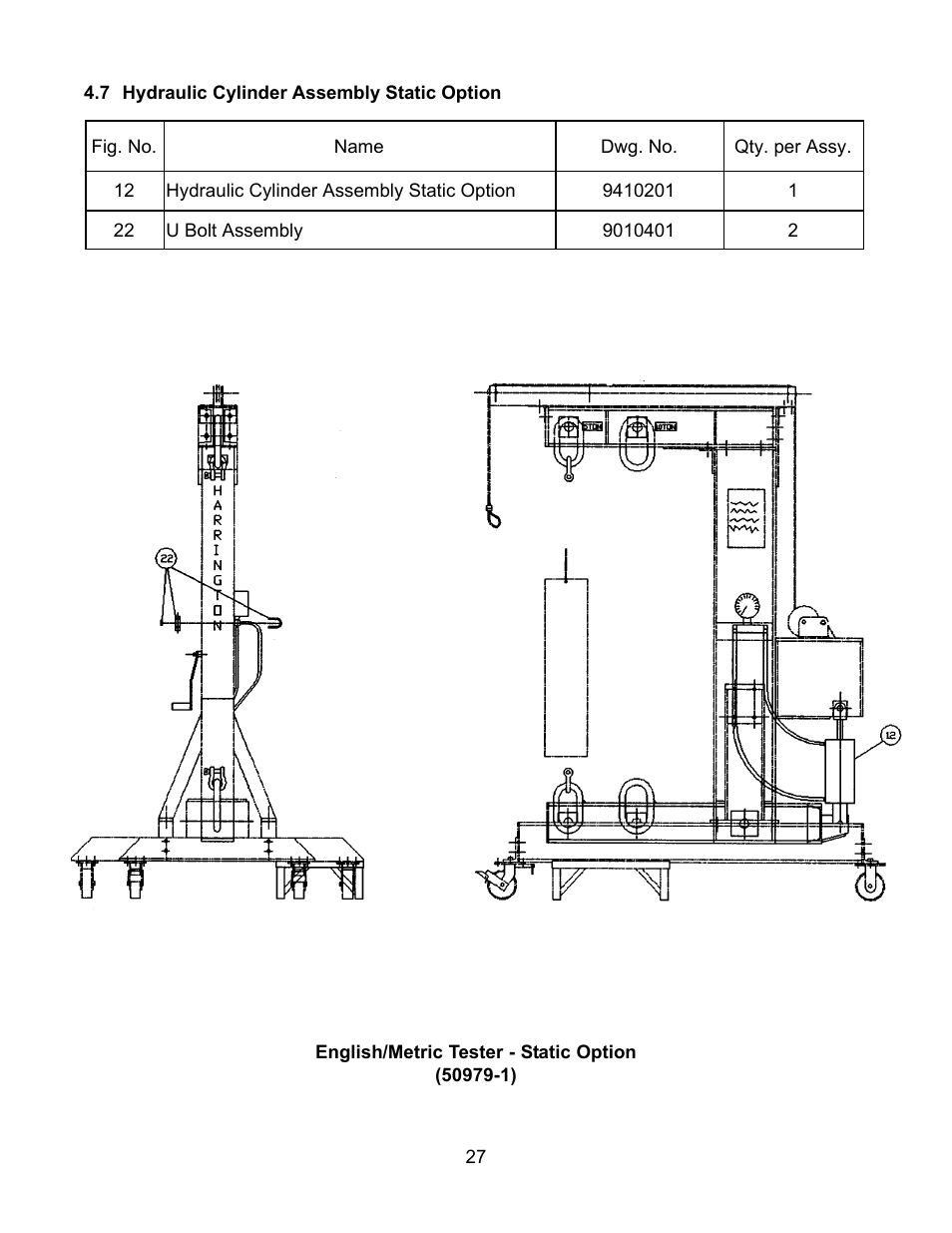 Harrington Hoists and Cranes Static/Dynamic Hoist Load Tester User Manual | Page 27 / 34