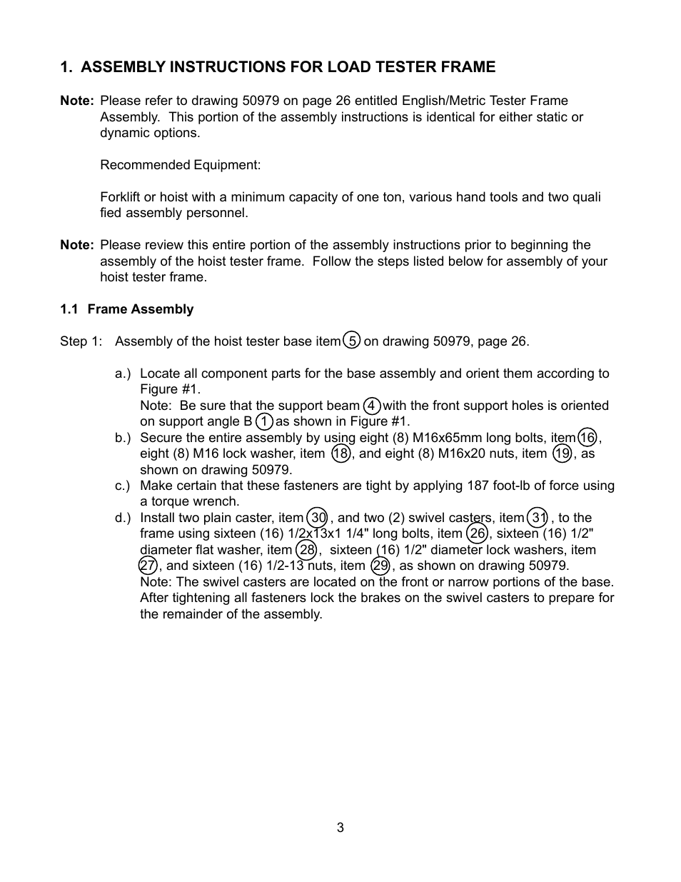 Harrington Hoists and Cranes Static/Dynamic Hoist Load Tester User Manual | Page 3 / 34