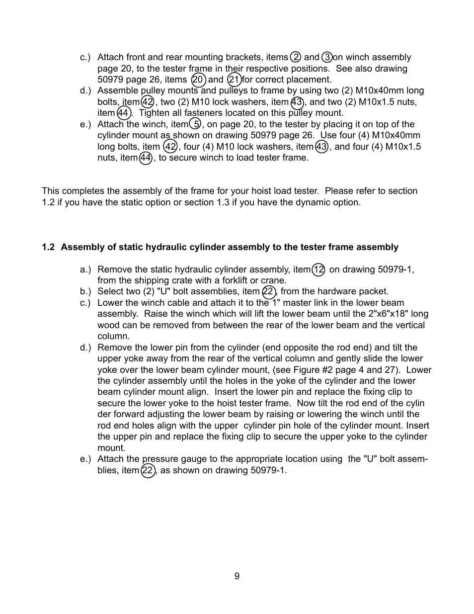 Harrington Hoists and Cranes Static/Dynamic Hoist Load Tester User Manual | Page 9 / 34