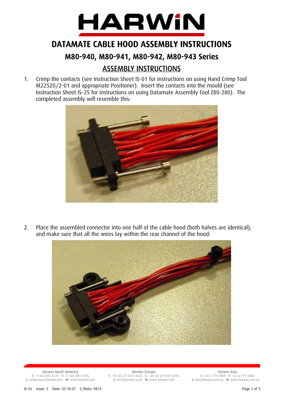 Harwin M80-94X User Manual | 3 pages