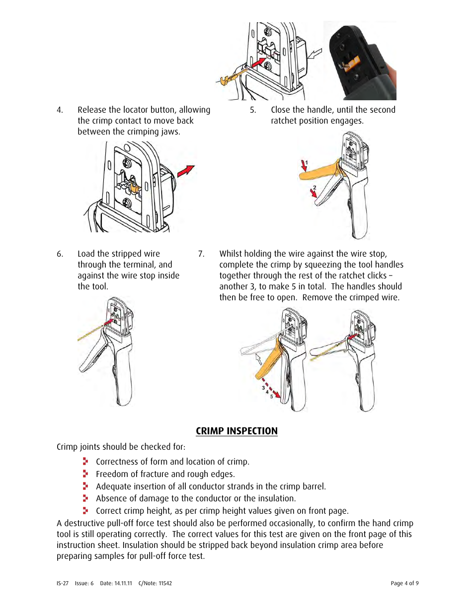 Crimp inspection | Harwin Z80-255 User Manual | Page 4 / 9