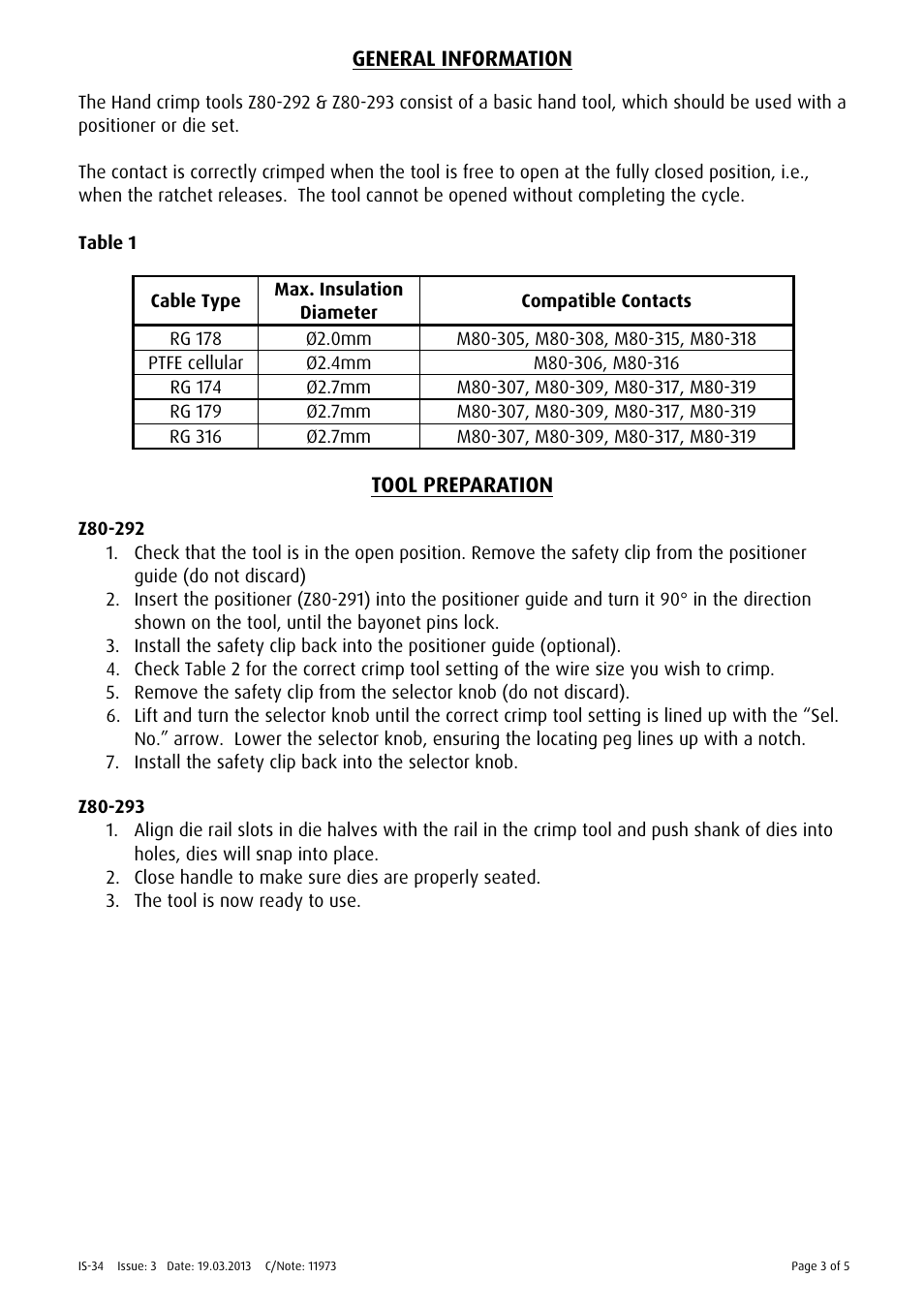 Harwin Z90-293 User Manual | Page 3 / 5