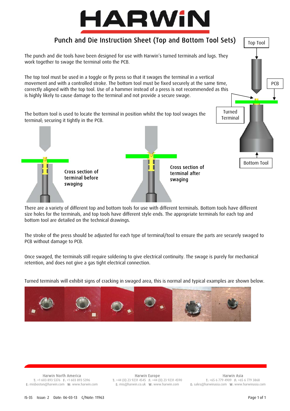 Harwin Punch and Die User Manual | 1 page