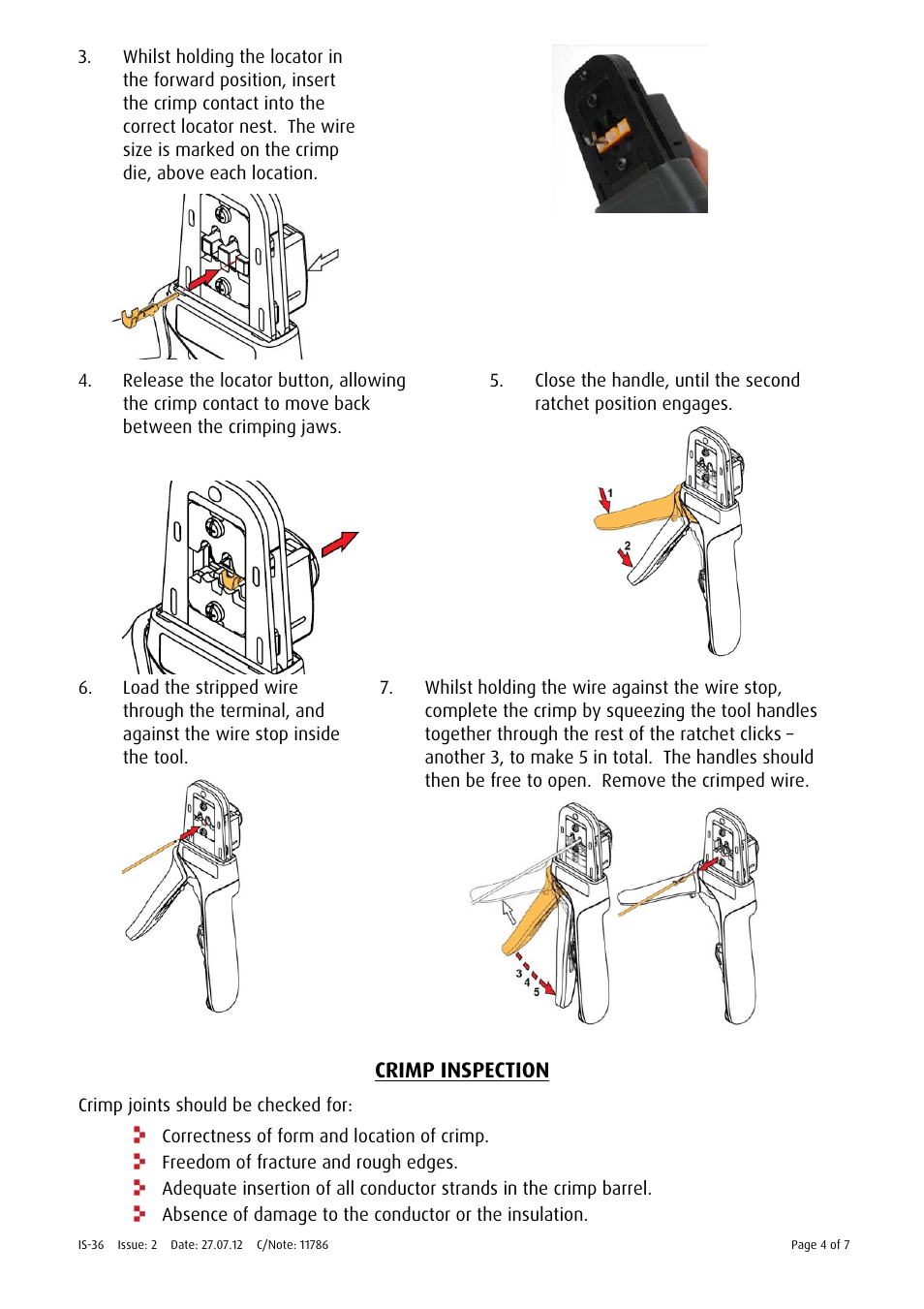 Crimp inspection | Harwin Z30-021 User Manual | Page 4 / 7