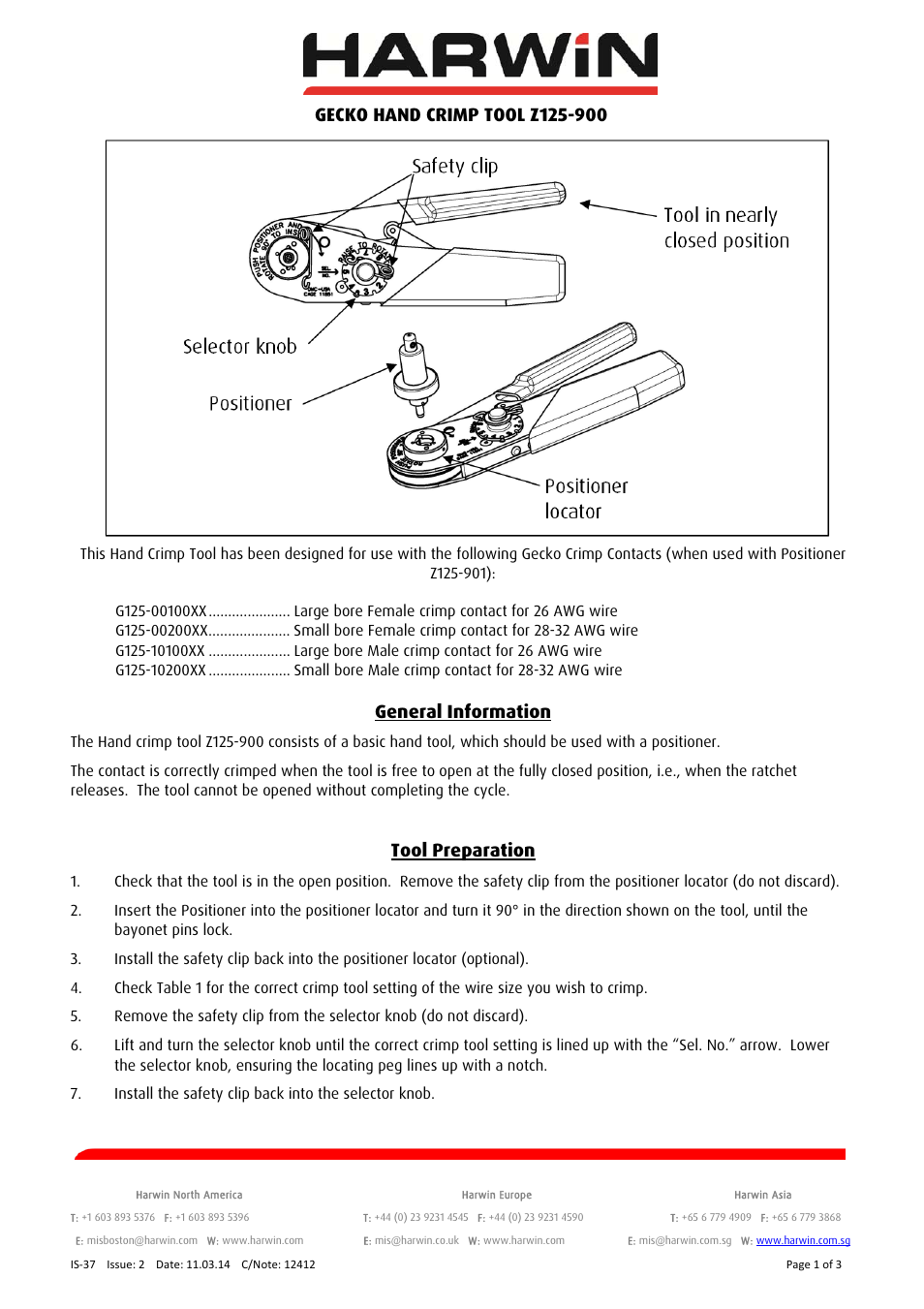 Harwin Gecko User Manual | 3 pages