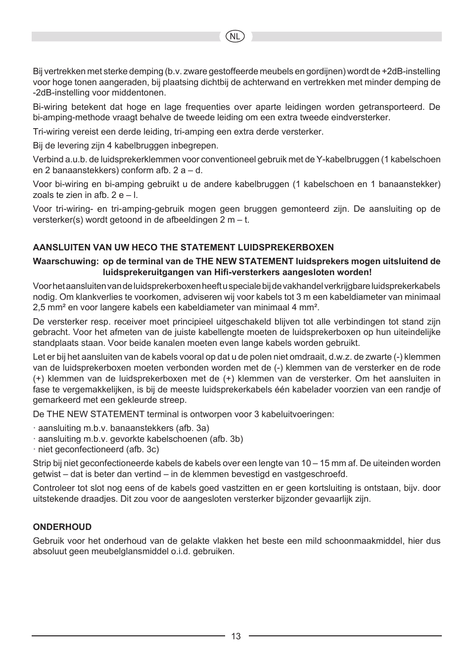 Heco The New Statement User Manual | Page 13 / 48