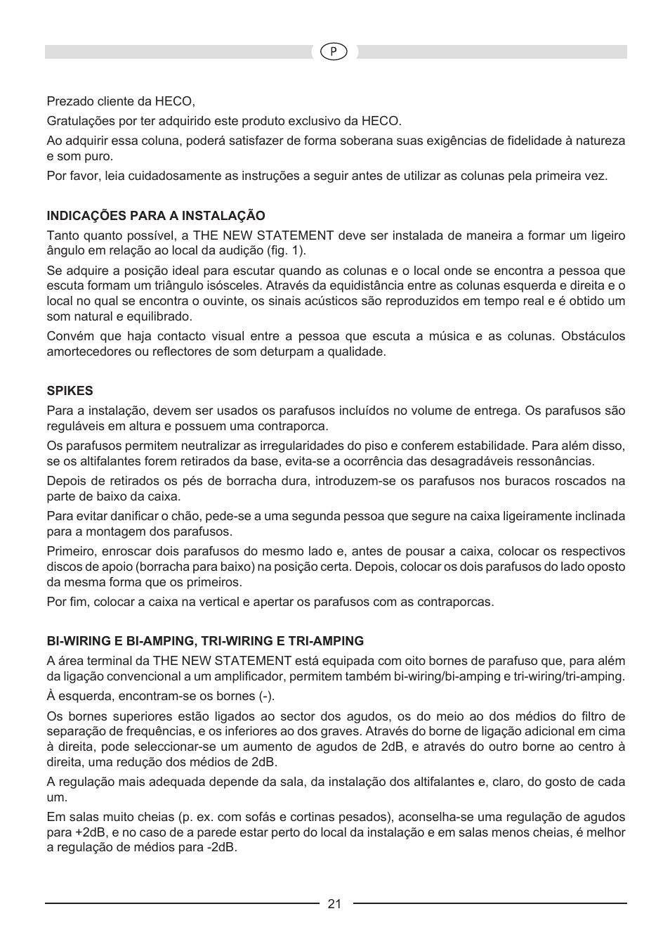 Heco The New Statement User Manual | Page 21 / 48