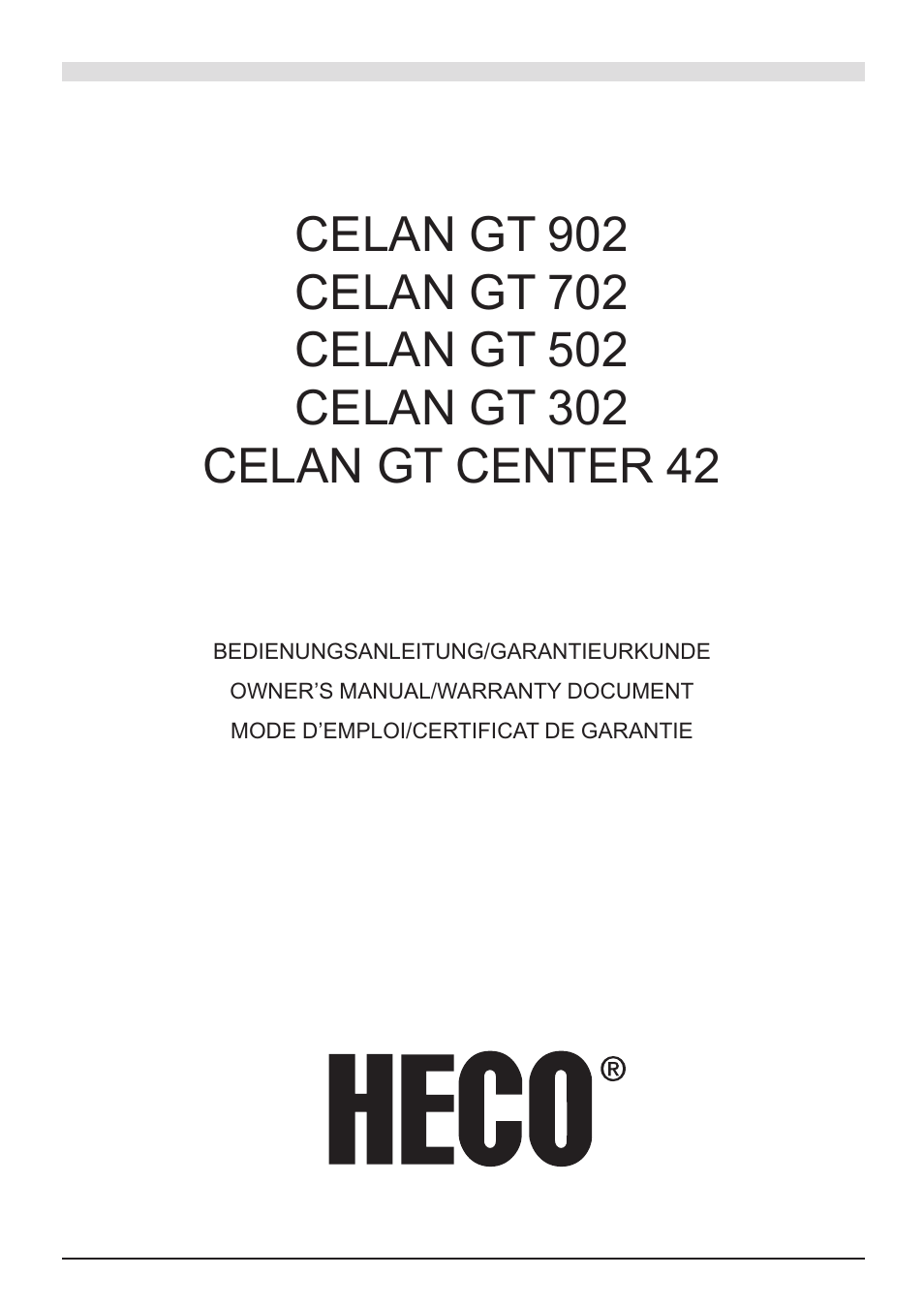 Heco Celan GT Sub 322A User Manual | 44 pages