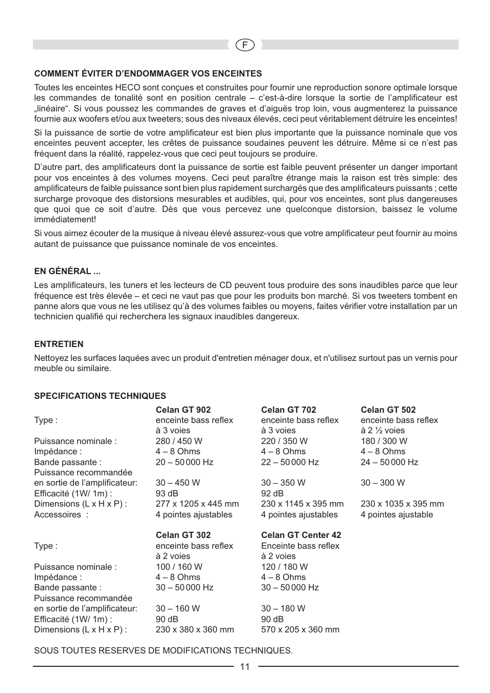 Heco Celan GT Sub 322A User Manual | Page 11 / 44