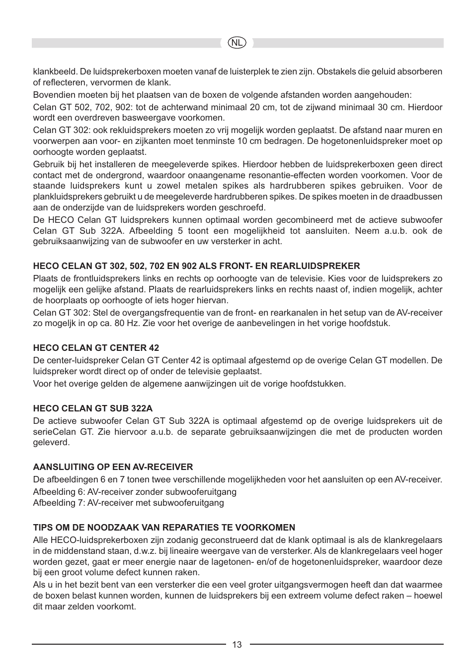 Heco Celan GT Sub 322A User Manual | Page 13 / 44