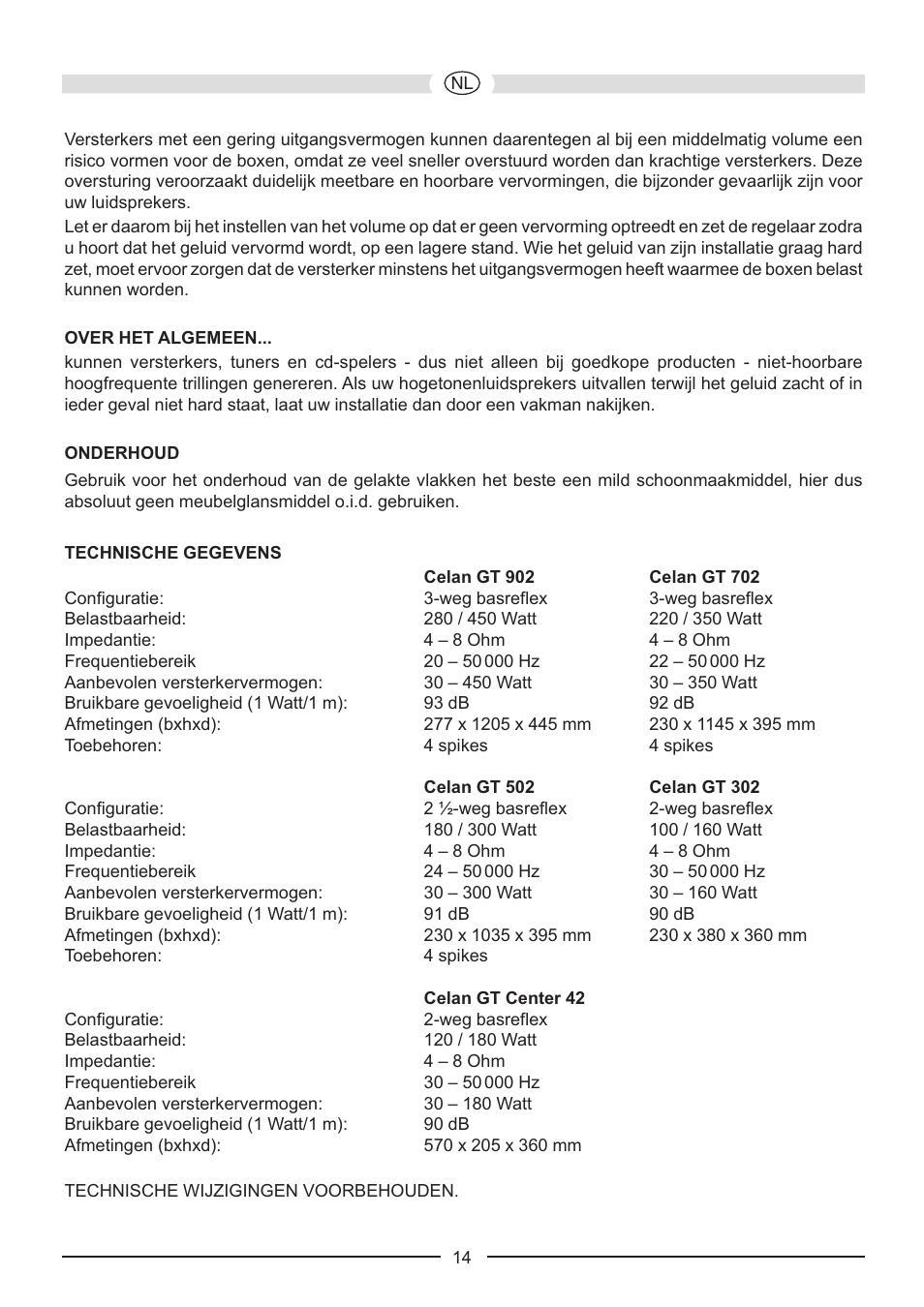 Heco Celan GT Sub 322A User Manual | Page 14 / 44