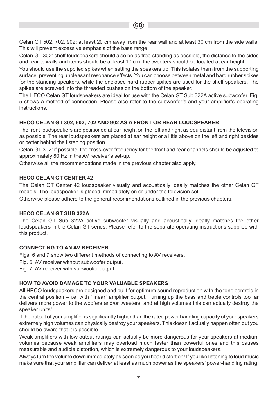 Heco Celan GT Sub 322A User Manual | Page 7 / 44