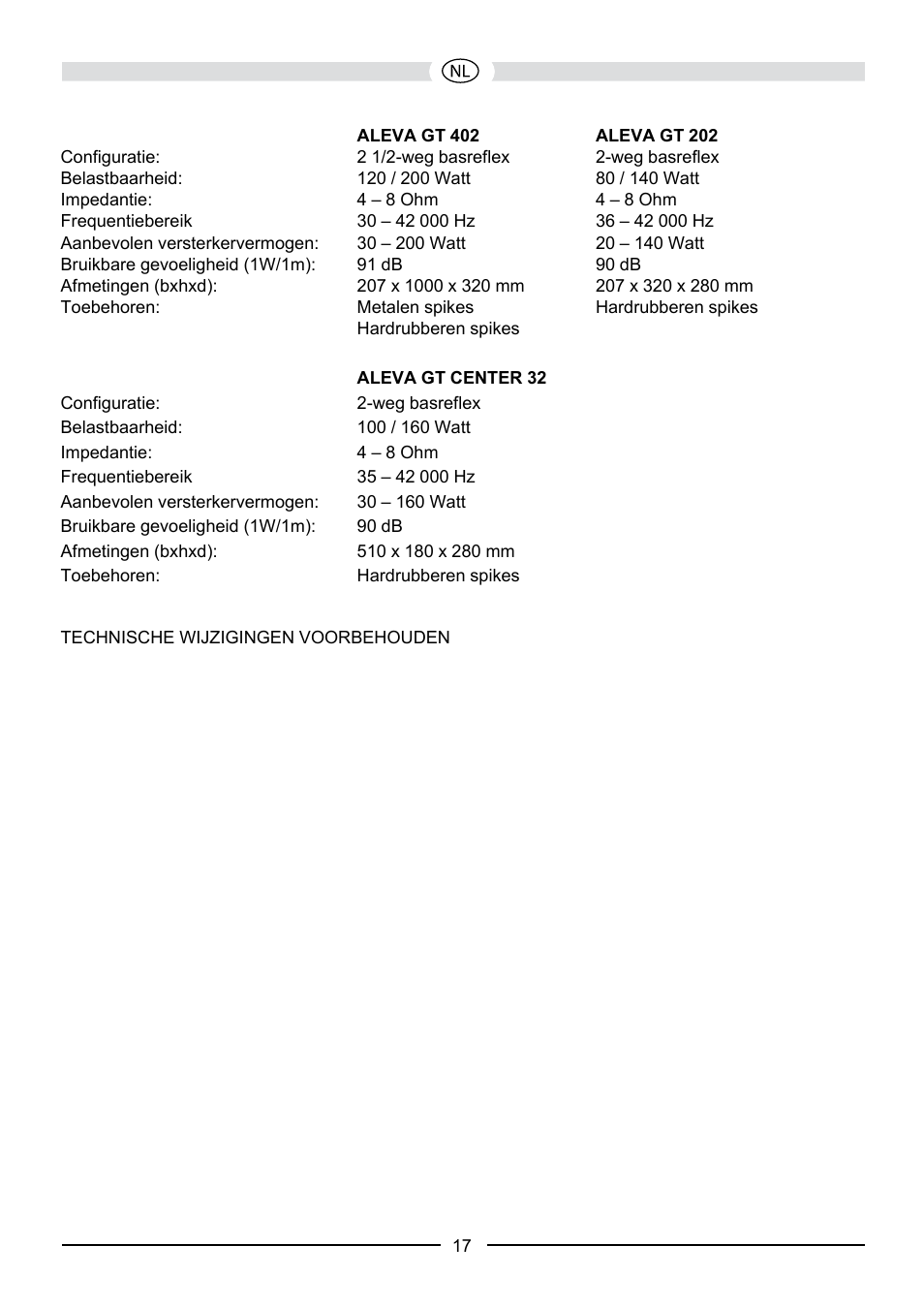 Heco Aleva GT Center 32 User Manual | Page 17 / 48