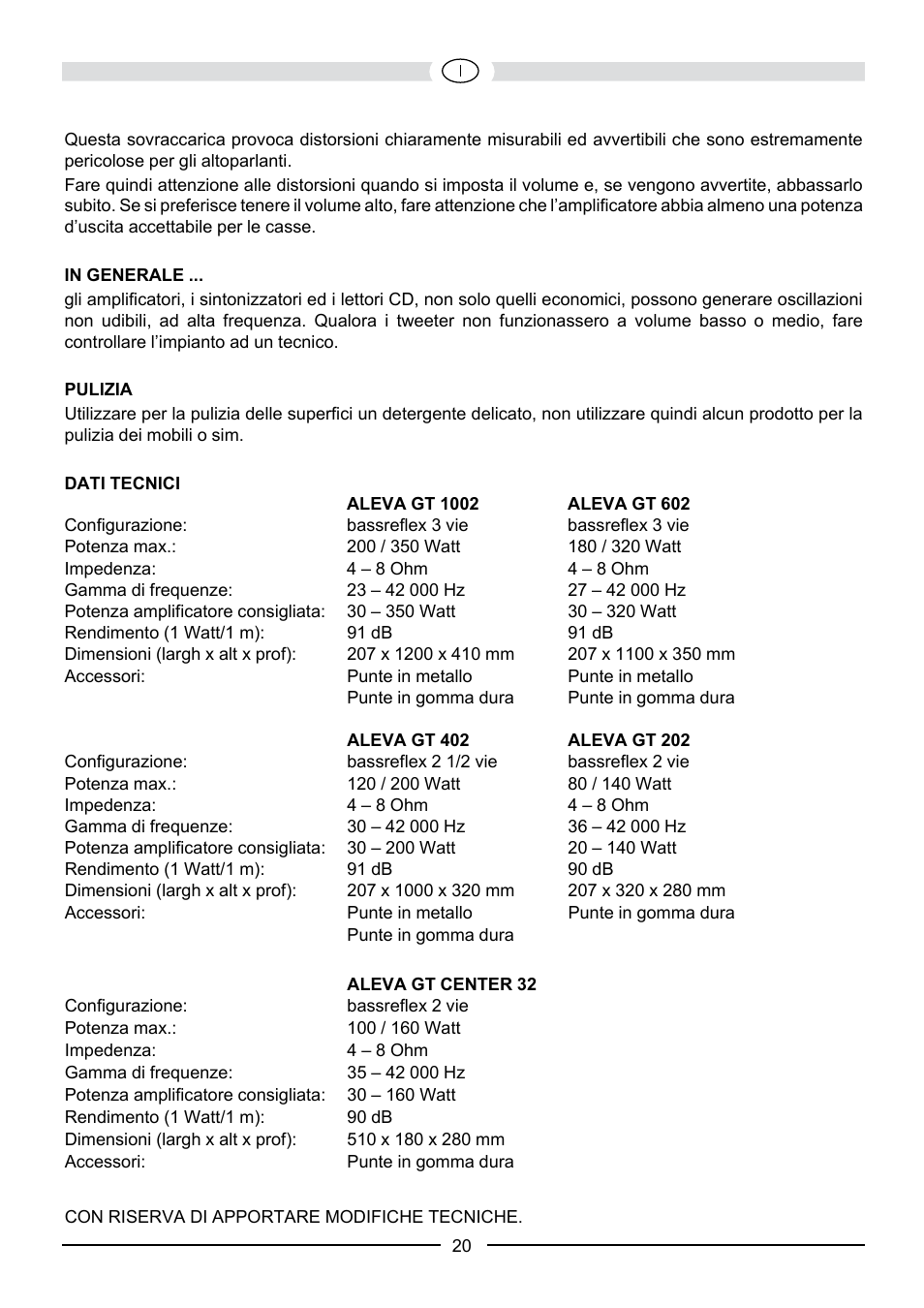 Heco Aleva GT Center 32 User Manual | Page 20 / 48