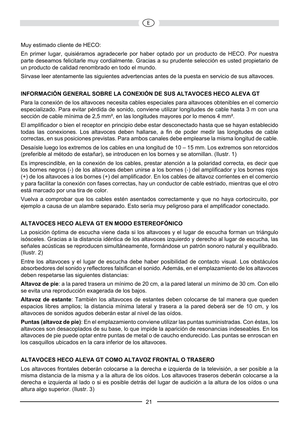 Heco Aleva GT Center 32 User Manual | Page 21 / 48