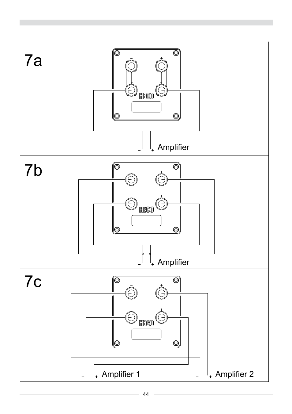 7a 7b 7c | Heco Aleva GT Center 32 User Manual | Page 44 / 48