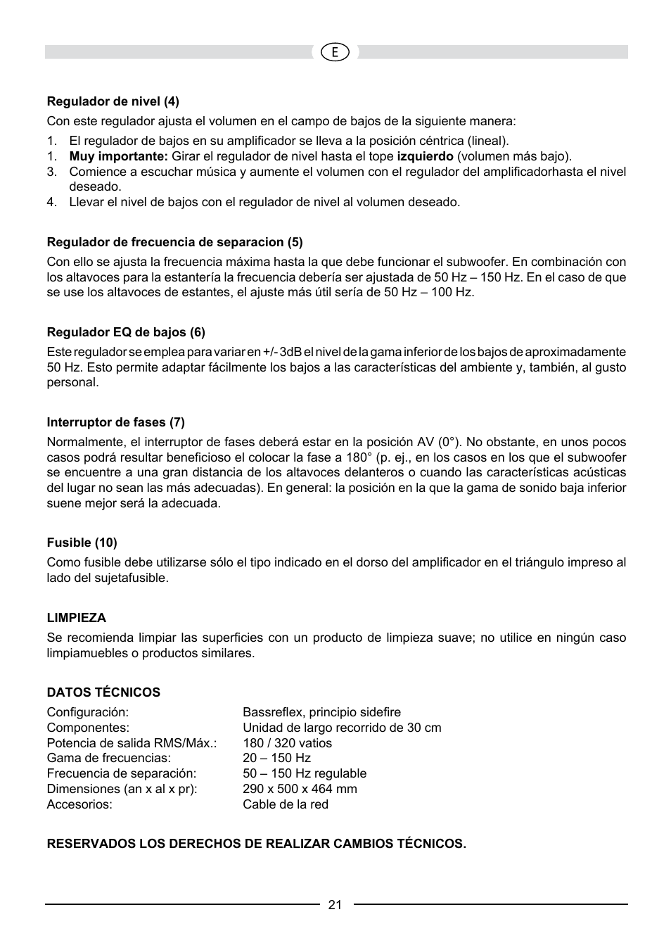 Heco Aleva GT Sub 322A User Manual | Page 21 / 44