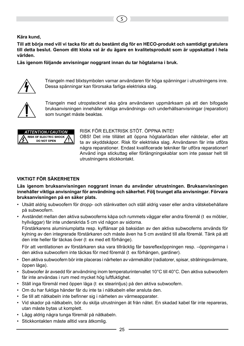 Heco Aleva GT Sub 322A User Manual | Page 25 / 44
