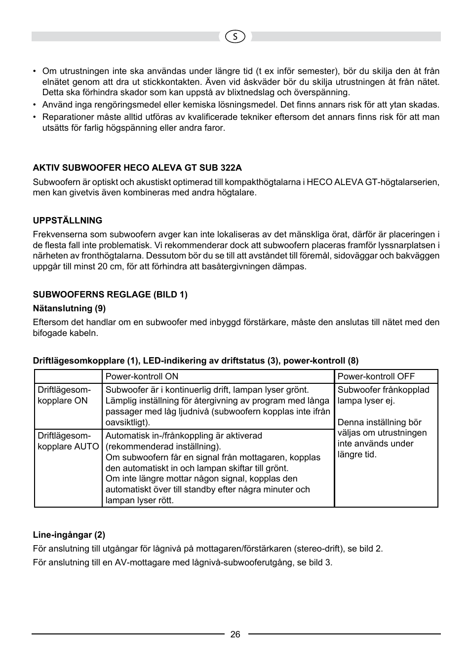 Heco Aleva GT Sub 322A User Manual | Page 26 / 44