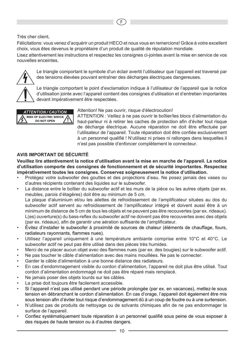 Heco Music Style Sub 25 A User Manual | Page 10 / 44