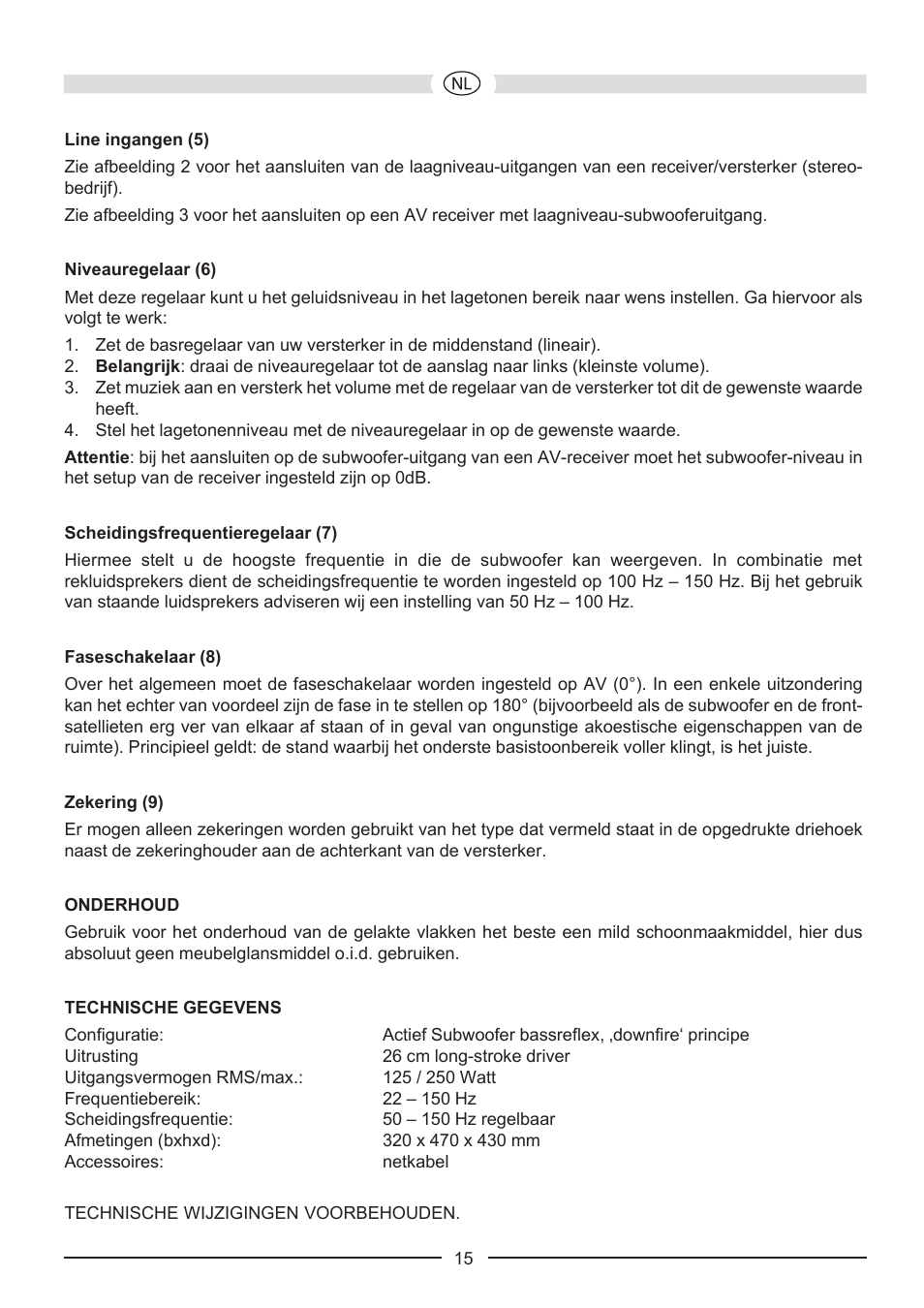 Heco Music Style Sub 25 A User Manual | Page 15 / 44