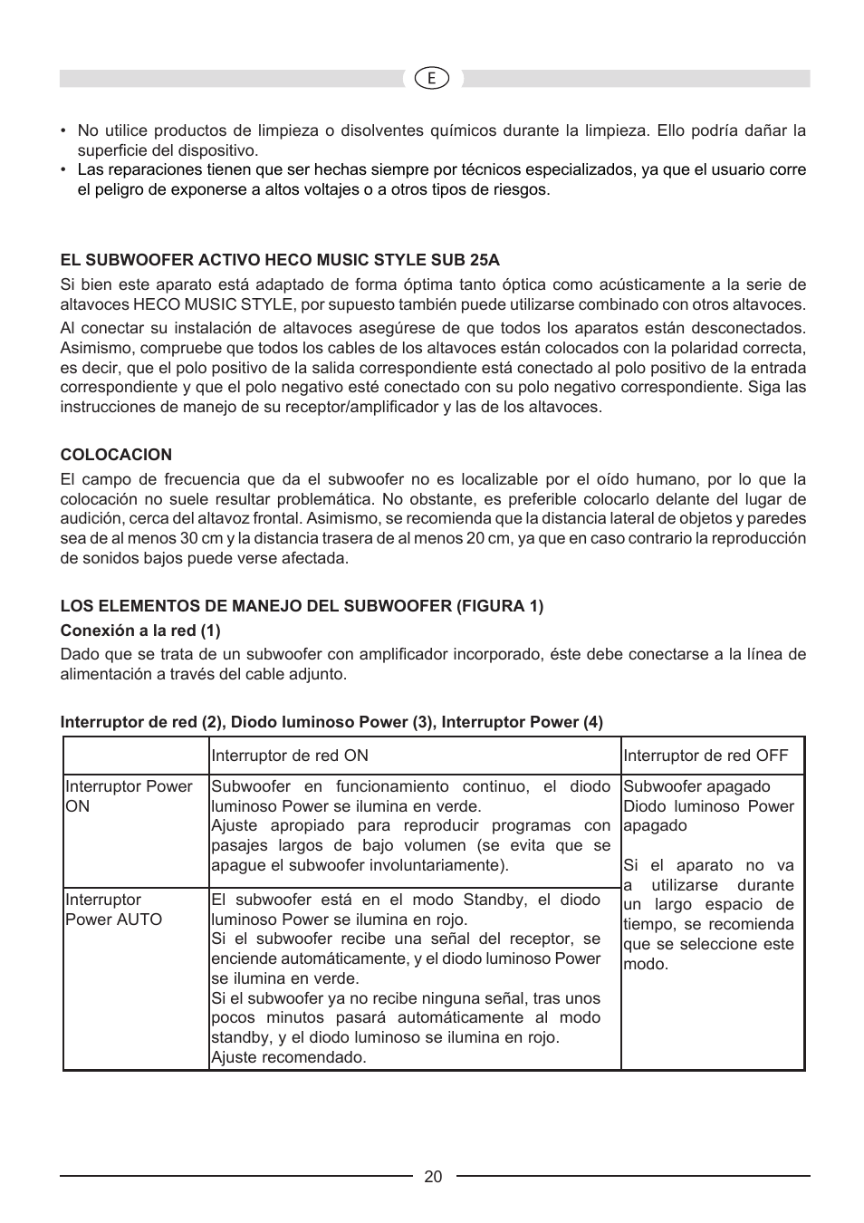 Heco Music Style Sub 25 A User Manual | Page 20 / 44