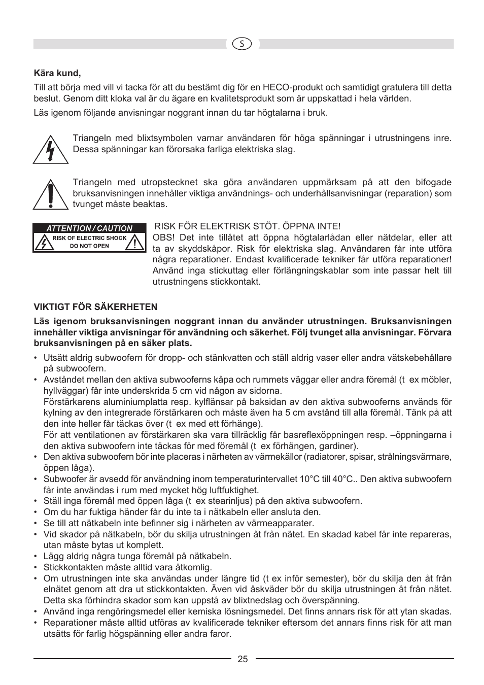 Heco Music Style Sub 25 A User Manual | Page 25 / 44