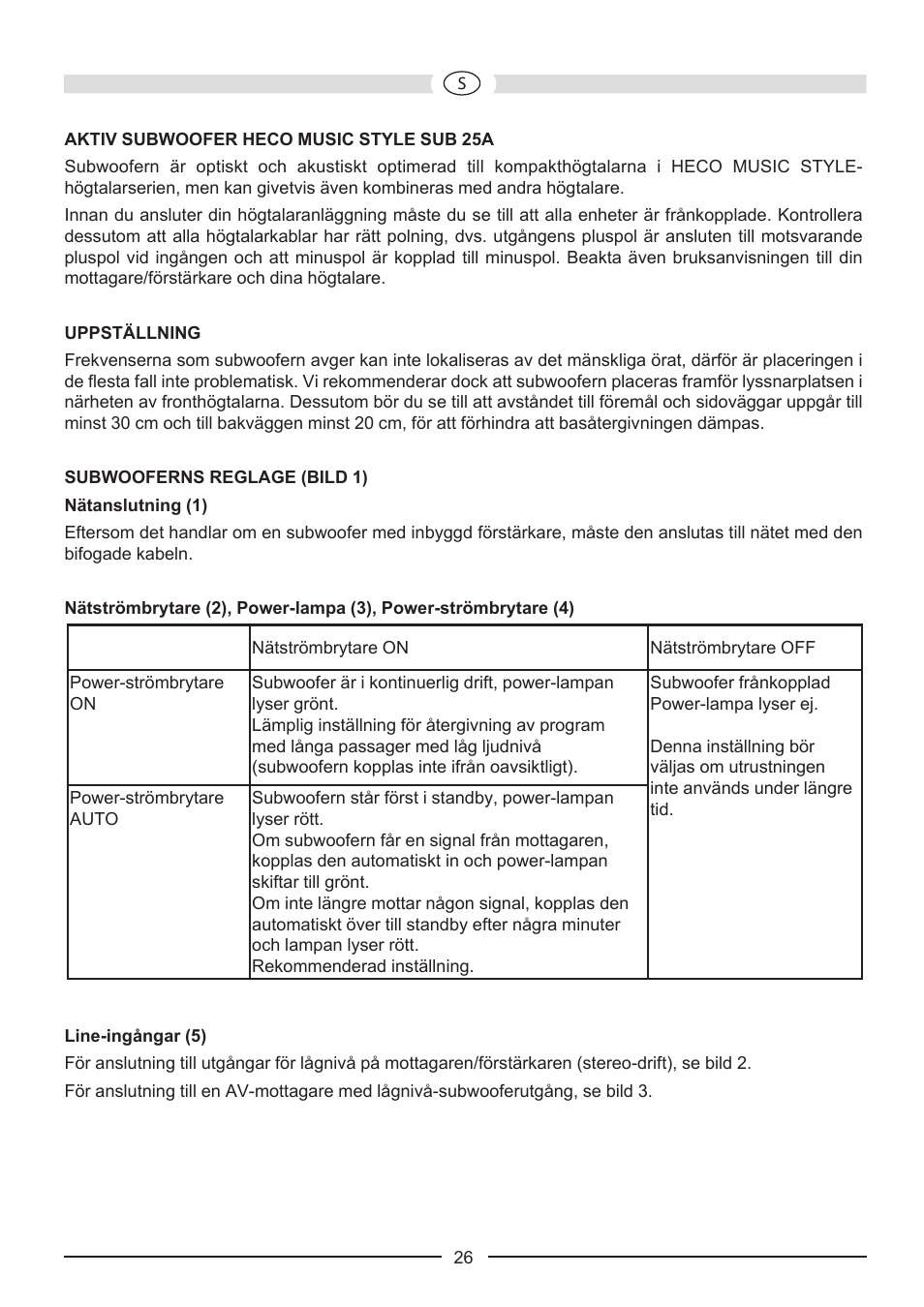 Heco Music Style Sub 25 A User Manual | Page 26 / 44